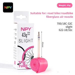 Chambre à air NPY pour vélo ultraléger 36g 700C X18 25 28 32 35 37 40 Matériel TPU de vélo de route Pneu 45/65/85mm Longueur valve française 10 meilleures ventes de moteur 2845 - No 9