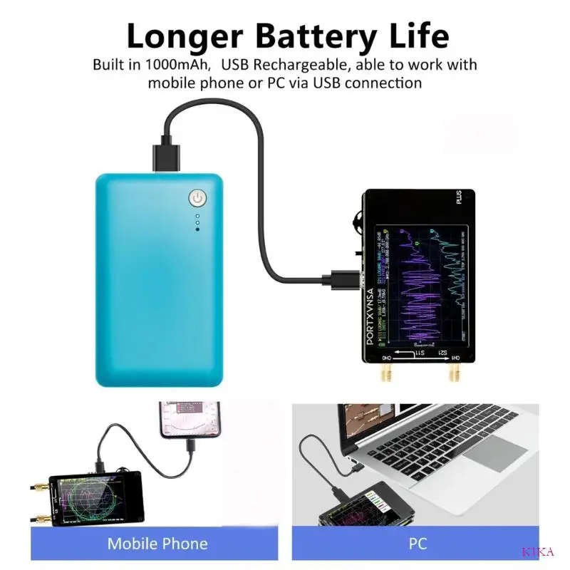 أداة قياس شبكات K1KA Handheld RF لأداء الهوائيات تختبر 50 كيلو هرتز إلى 2.7 جيجا هرتز تعزيز القياس