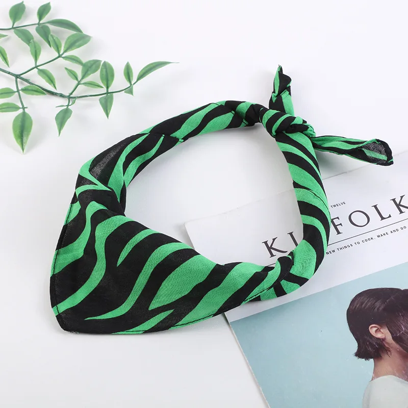 Fashion Cotton Bandage Hair Scarf Handkerchief Zebra Pattern Hair Band Design Mountaineering Scarf Hijab