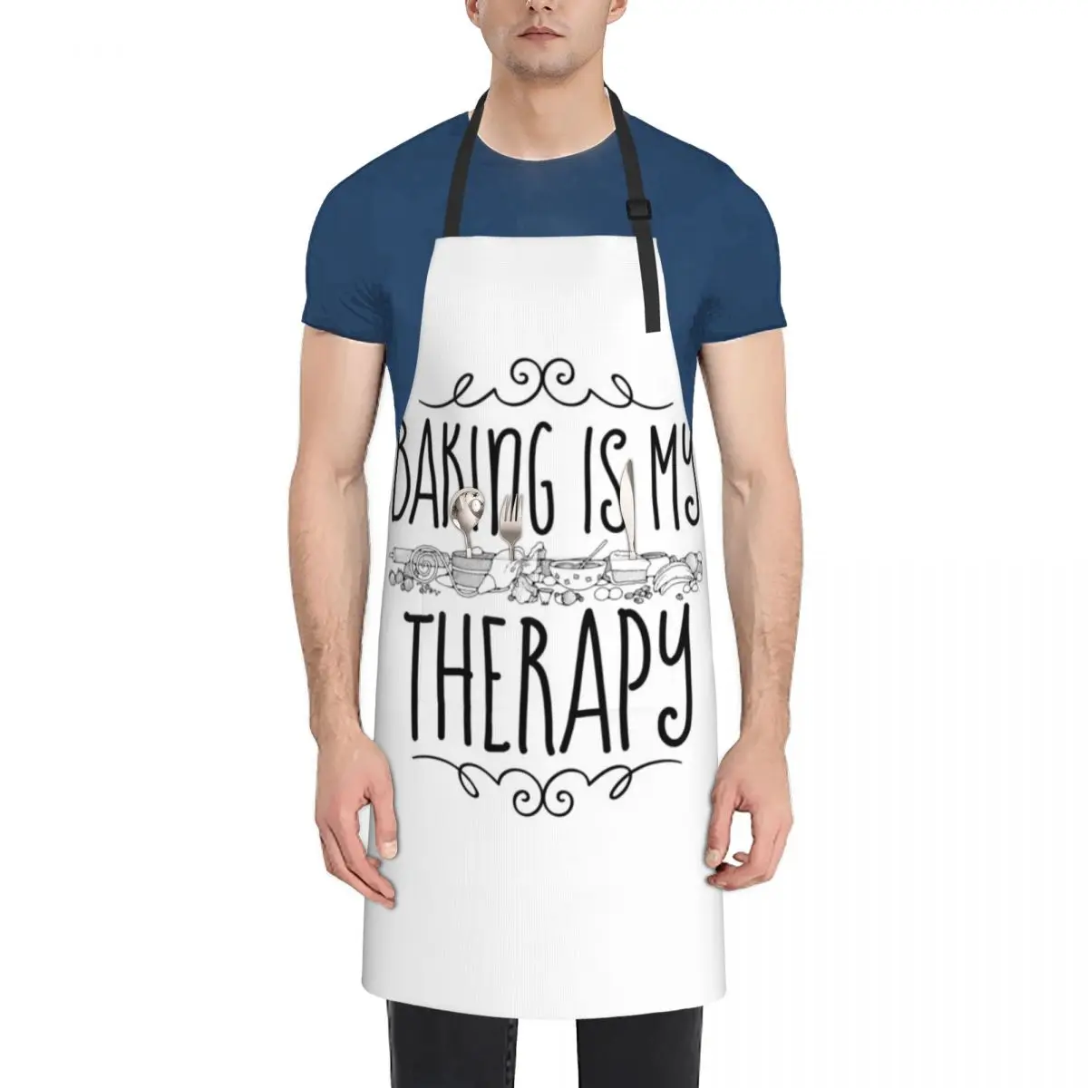 

Funny Bakers Quote Baking Is My Therapy Cool For Bakers Apron Women's Kitchen custom women's kitchen Apron