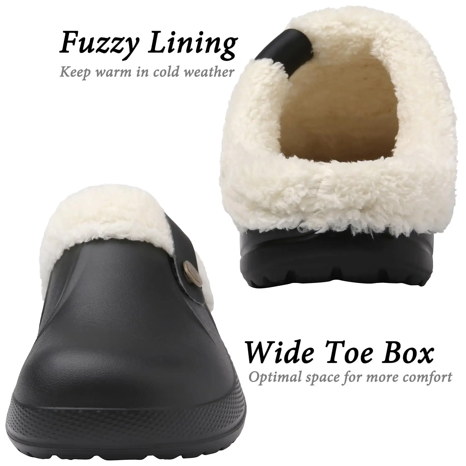 Neue Männer wasserdichte Hausschuhe Frauen Männer Pelz Clogs Hausschuhe Winter Männer Gartens chuhe Outdoor Anti-Rutsch-Panto letten Indoor Soft House Schuhe – Detail 11