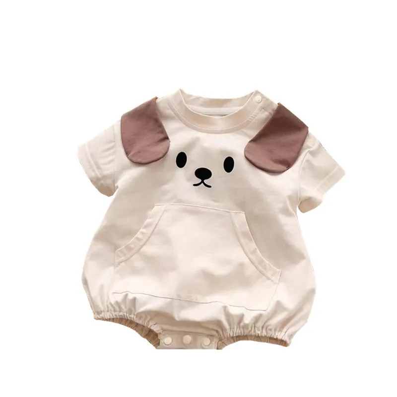 

Baby Summer Clothes 3D Dog Pattern Romper Bodysuit for Newborn Infant Boys Girls Outfit 100% Cotton Cute Crawling Jumpsuit