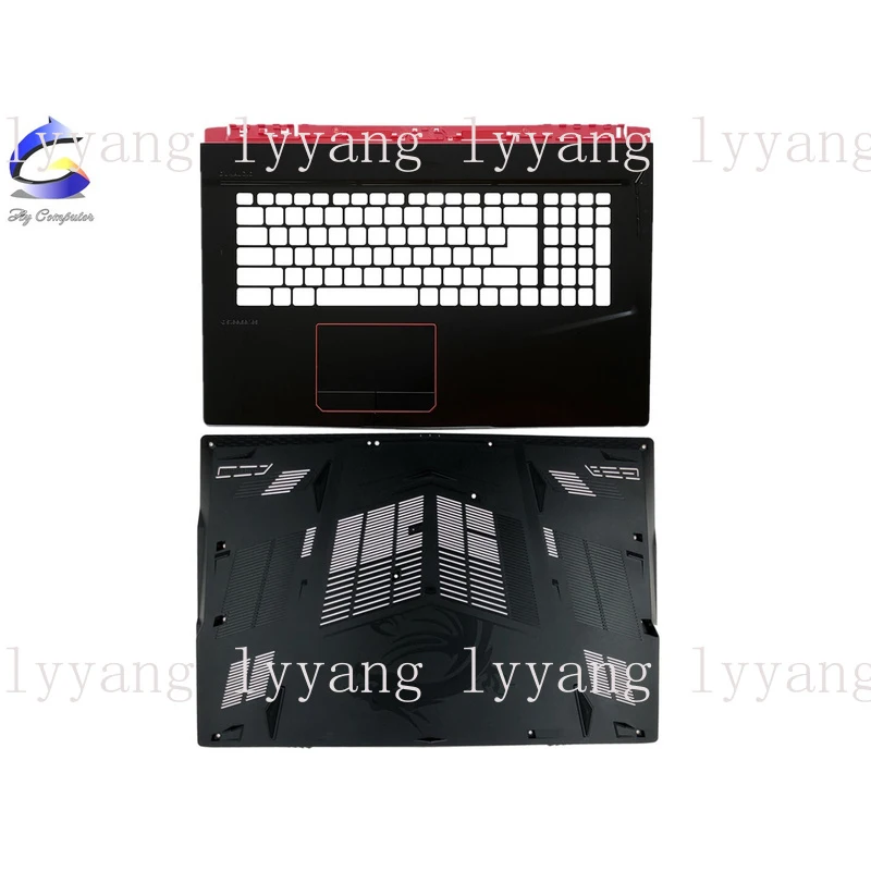 f  New For MSI GE73 GE73VR Palmrest Upper Case & Bottom Cover Base Lower Case