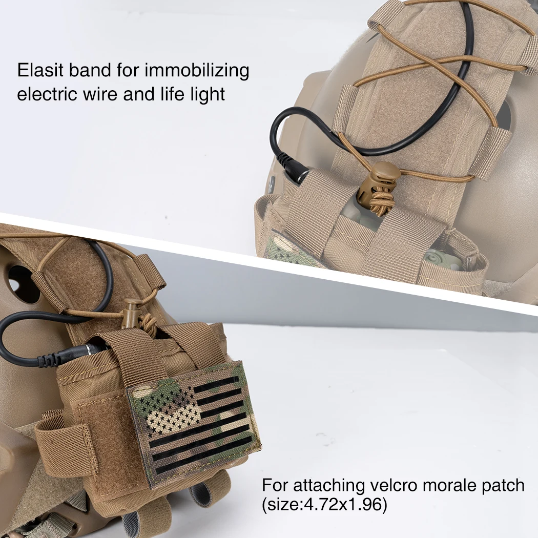 IIDOGEAR خوذة تكتيكية حقيبة بطارية MK2 موازنة الحقيبة 500D النايلون خوذة بطارية حقيبة للصيد الادسنس الرياضة في الهواء الطلق #3