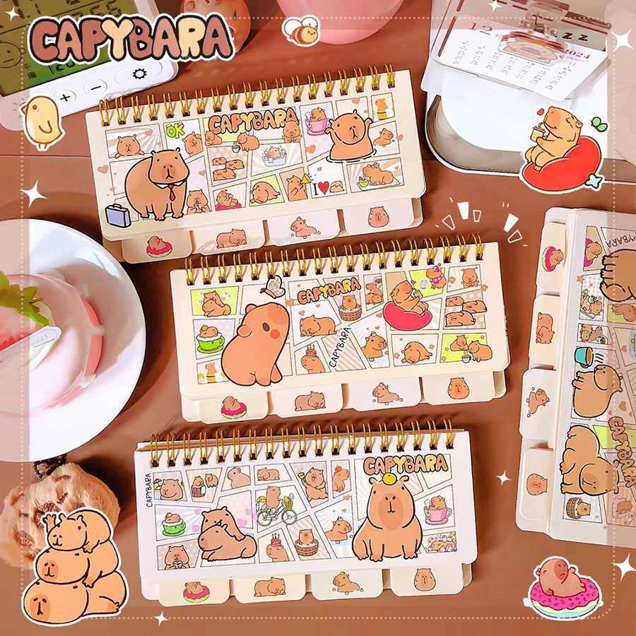 

kawaii stationery supplies offices accessories diary Agenda Notepad weekly planner capybara Portable school notebook sketch book