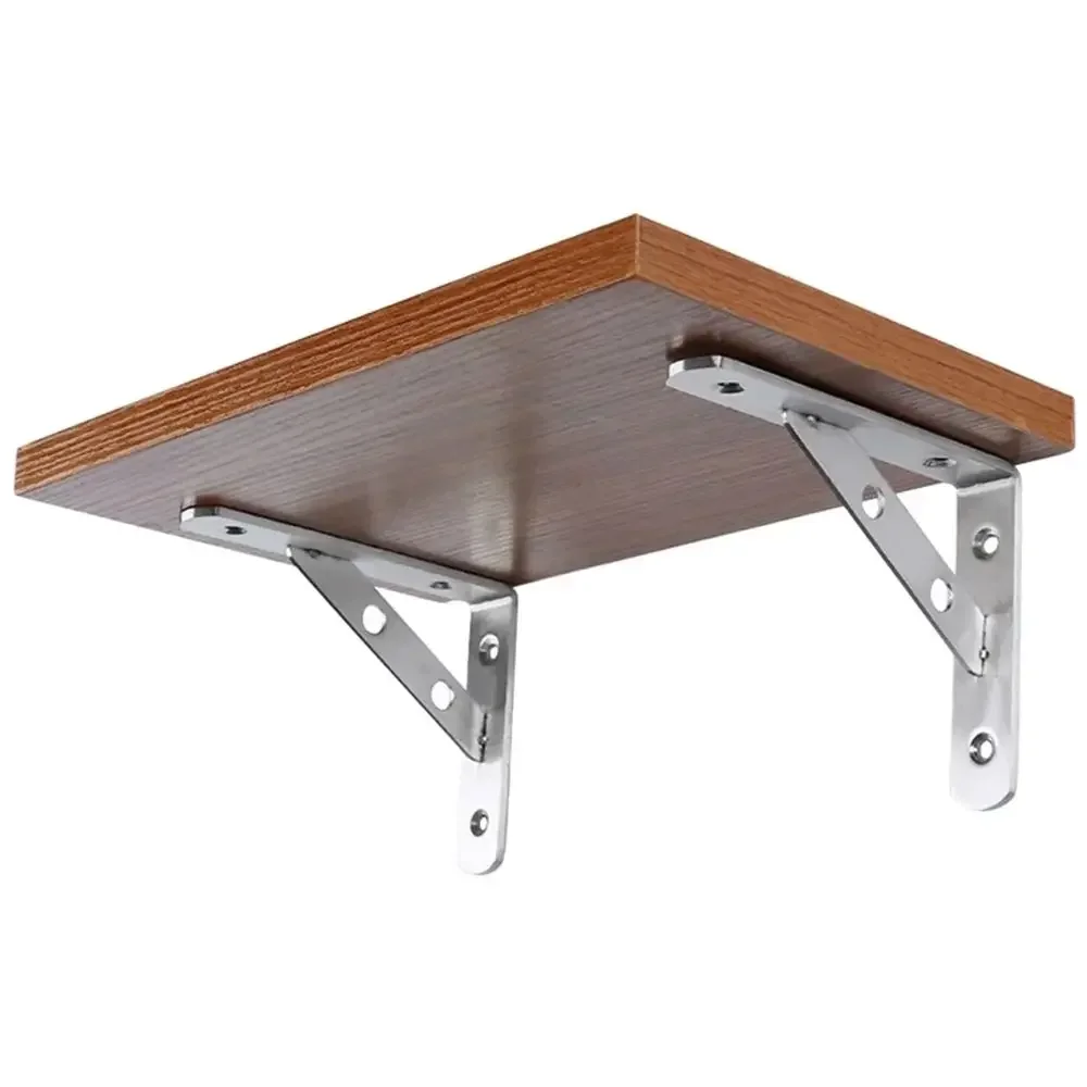 1PC Rvs Wandplank Rekken L-type Zware Beugel Muurbevestiging Rack Ondersteuning Driehoek Plank Thuis boekenplank Beugel