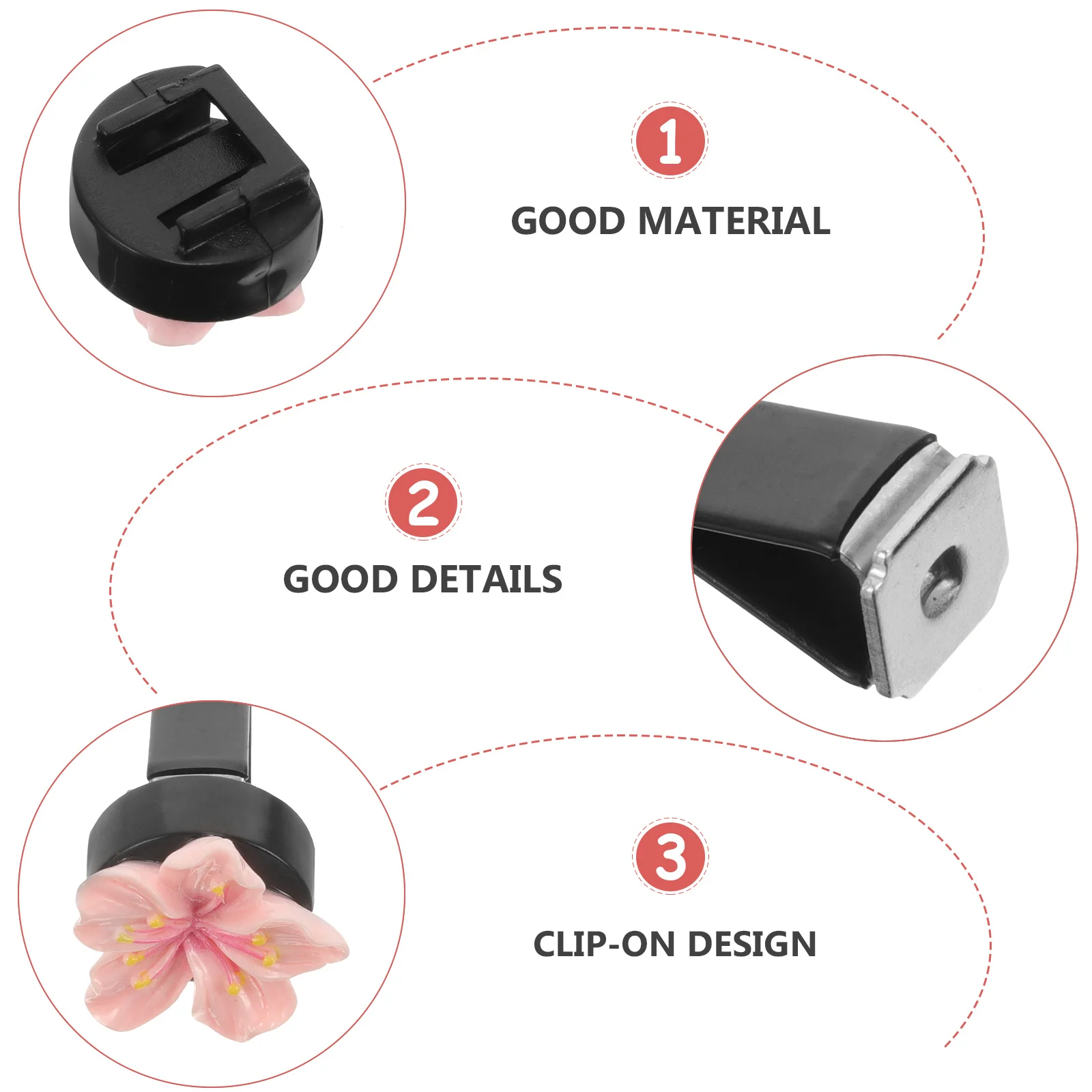 

1 Pair Air Freshener Vent Clips Flower Design Auto Vent Clip Cute Car Accessories Air Diffuser Car Outlet Clips