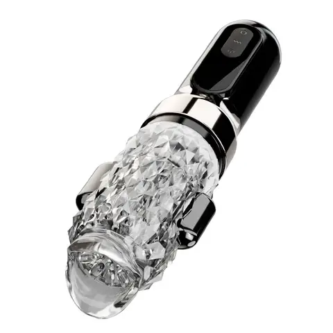 5-in-1 Automatic Masturbator adult sex toys with Thrusting, Heating, Rotation, Licking, Vibration and Crystal TPE Sleeve