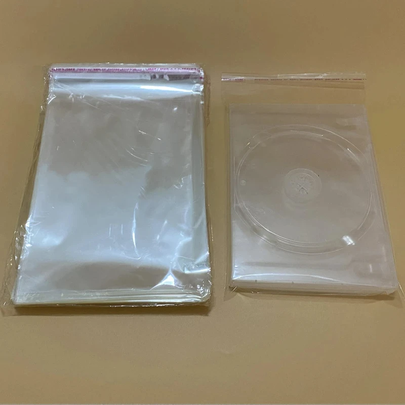 50Pcs/lot Transparent Self-adhesive Packaging Bag CD DVD Box Storage Opp Bag