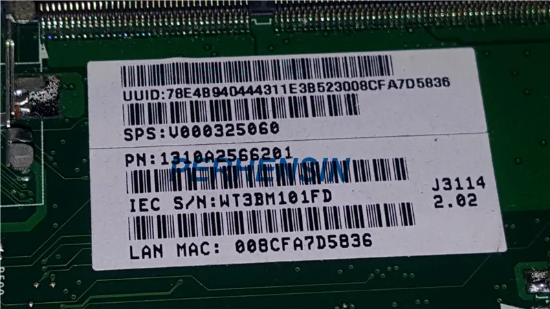 Original For Toshiba FOR Satellite C55t Series Motherboard V000325060 6050a2566201 Test OK Free Shipping