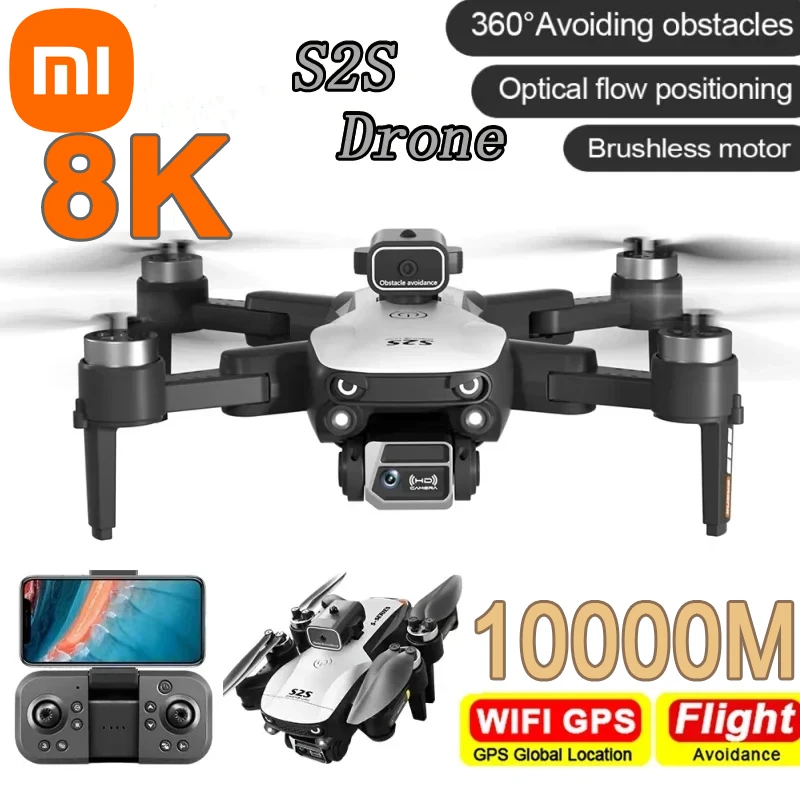 Xiaomi S2S 8K 5G GPS HD Aerial Photography Dual-Camera Omnidirectional Obstacle Brushless Avoidance Drone Toys Quadcopter