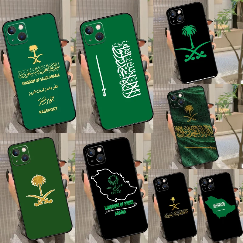 Kingdom of Saudi Arabia Flag Case For iPhone 12 13 Mini 11 14 Pro Max XS X XR 7 8 Plus SE 2020 2022 15 Pro Max Cover