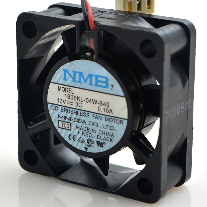 NMB1606KL-04W-B40 T00 DC 12V 0.10A 40x40x15 مللي متر 2-سلك الخادم مروحة التبريد