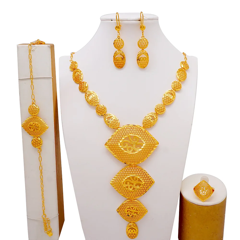 

Набор из чистого золота 24 карата | Лист гинкго с жемчугом, колье в форме листа, изысканные серьги, романтический осенний шарм.