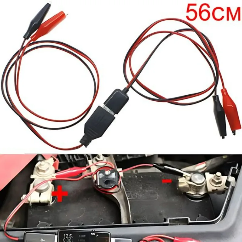

56 см красный и черный провод, тестовые зажимы типа «крокодил», зажим для USB-разъема, адаптер питания, автомобильные диагностические инструменты