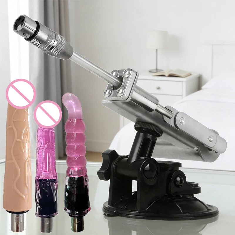 Mini Telescopic Sex Machine Set with Dildo 3XLR Connector 39mm Stroke Telescopic Linear Actuator Female Masturbation Sexual Set view 2