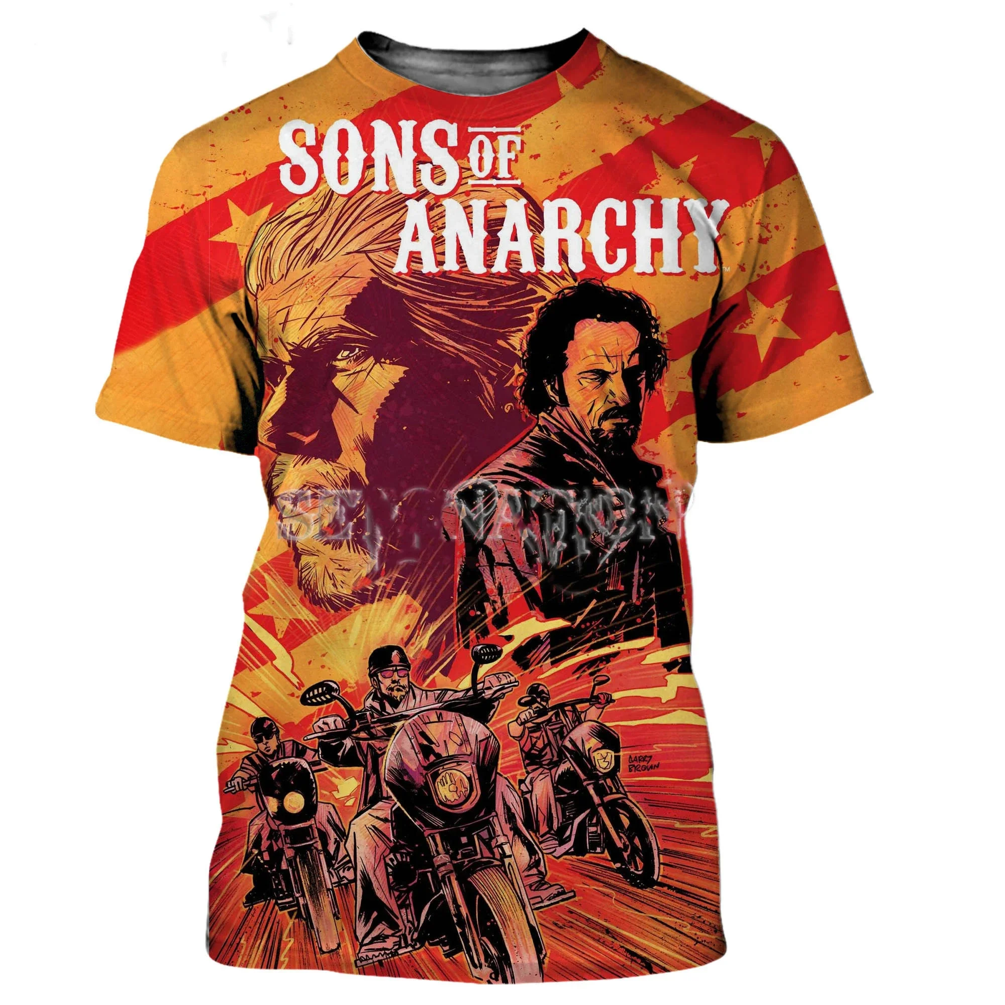 Camisetas gráficas Sons of Anarchy, camisetas góticas vintage de gran tamaño, camisetas 3D de verano para hombres y mujeres, camiseta de manga corta a la moda de tendencia urbana
