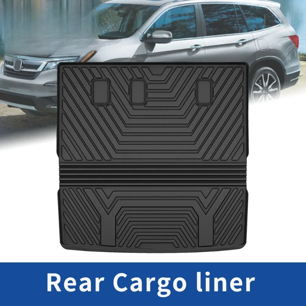 

3D Molded Rear Cargo Liner for 2023-2025 Honda Pilot All Weather TPE Rubber Mat