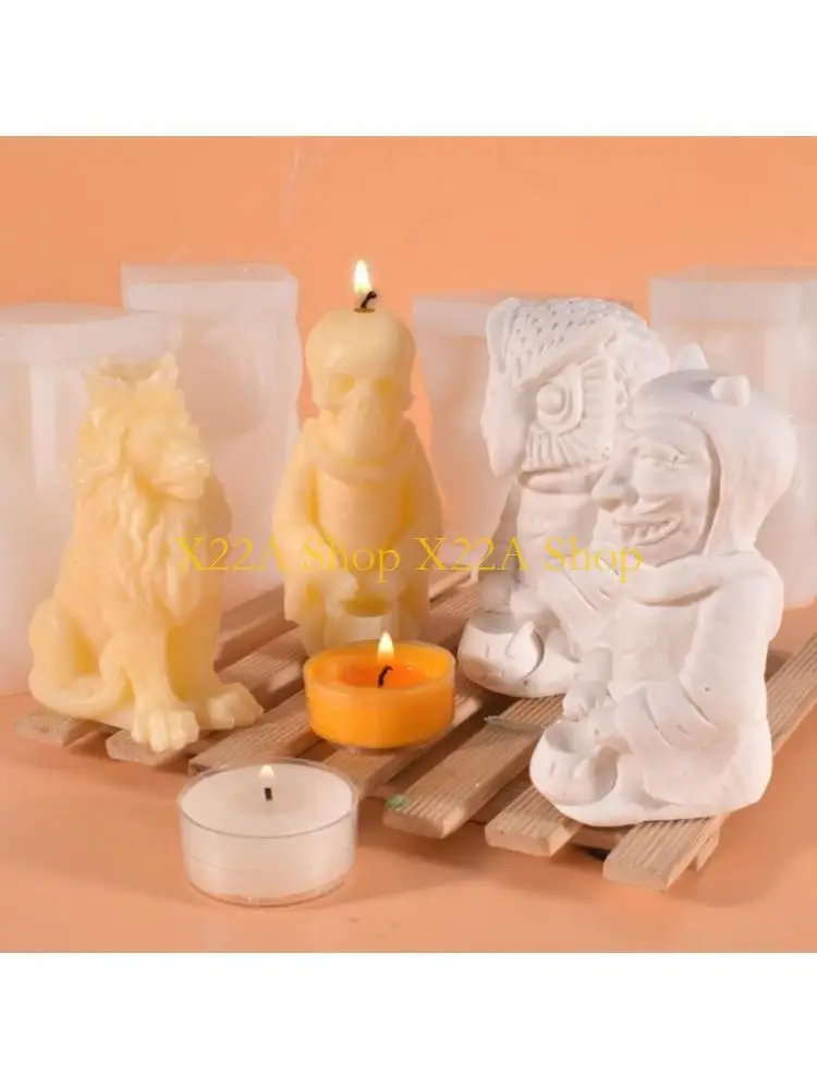 

Unique 3D Skeleton Zombie UV Crystal Epoxy Resin Mold Plaster Silicone Mould DIY Crafts Home Decorations