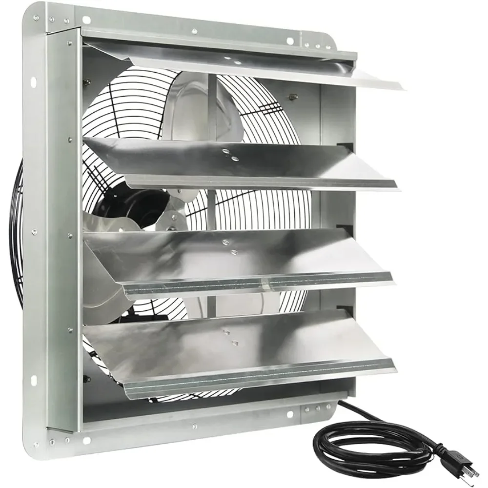 

KEN BROWN 18 Inch Shutter Exhaust Fan With 1.65 Meters Power Cord Wall Mounted, High Speed 2600CFM