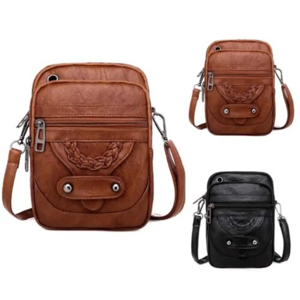

MultiFunction Cash Purse PU Leather Crossbody Bag Women's Handbag Cell Phone Bag Shoulder Bag