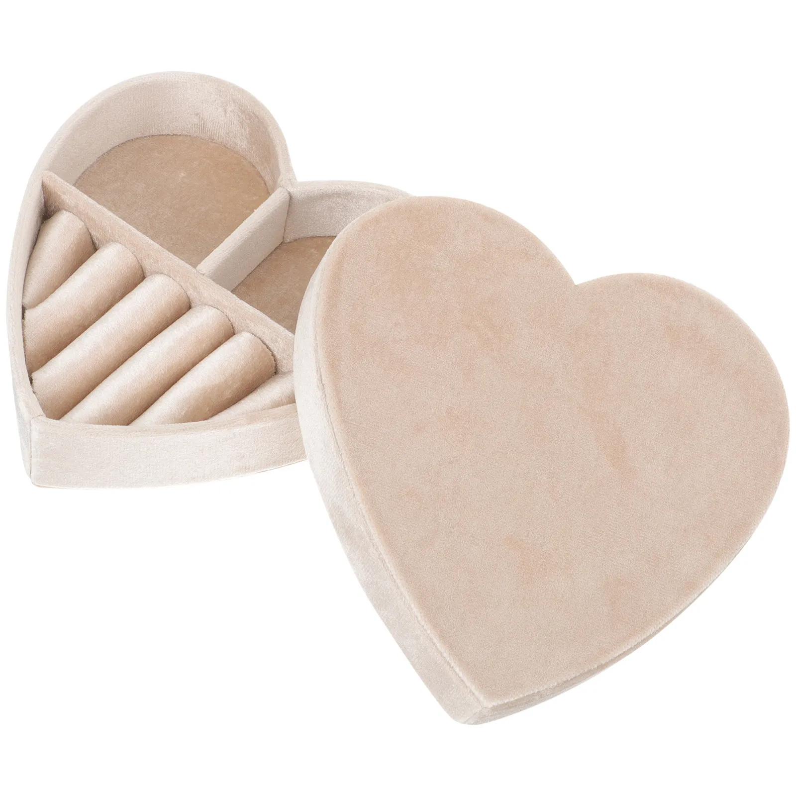 

Compact Heart Shape Jewelry Organizer Travel Case for Women Small Jewelry Storage Box for Earrings Rings Necklaces Bracelets