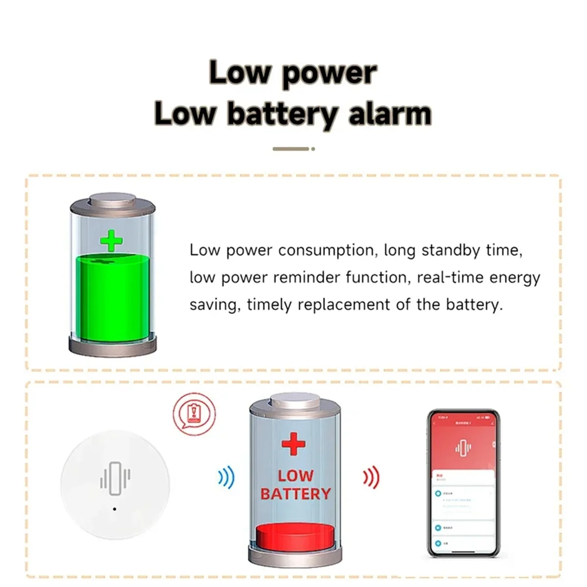 Tuya ZigBee Smart Vibration Sensor Real Time Monitoring Door Window Detection Alarm Smart Security Protection System