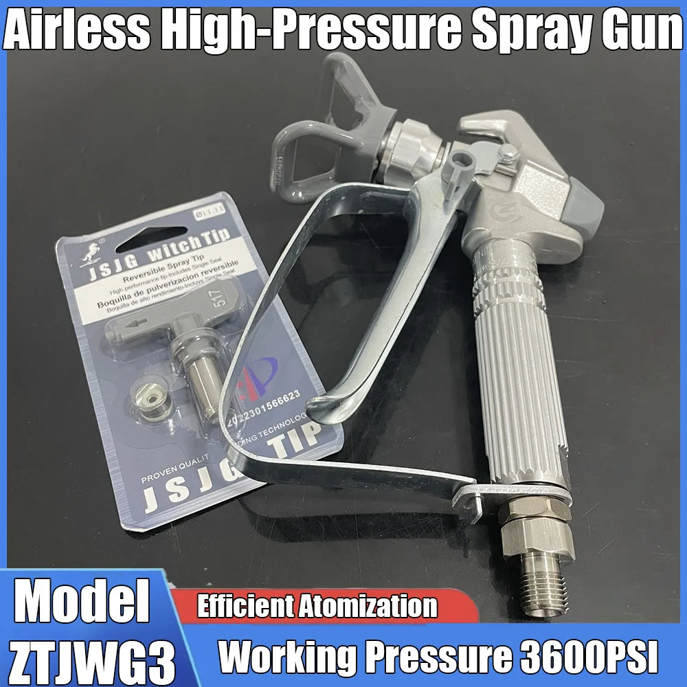 1/4 High-Pressure Spray Gun, Equipped With 517 Nozzle and Protective Device, Pressure 3600PSI, Suitable for Spraying Machine