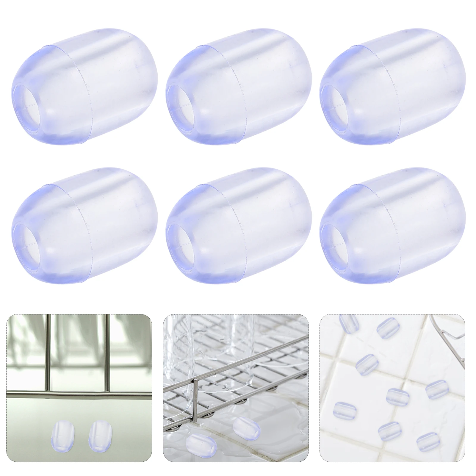 

10pcs Rubber Feet Sink Protector Anti-Slip Kitchen Rack Grate Wire Bumper Replacement Grid Drain Strainer Vegetable Filter