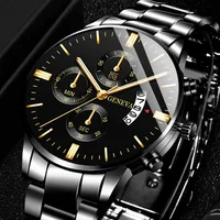 Luxury Stainless Steel Men Calendar Quartz Watch Fashion Mens Business Watches for Man Clock Reloj Hombre