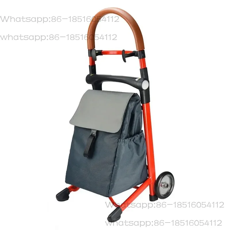

Shopping Folding Portable Small Pull Cart Pull Cart with Seat Aluminum Alloy Knee Joint Elderly