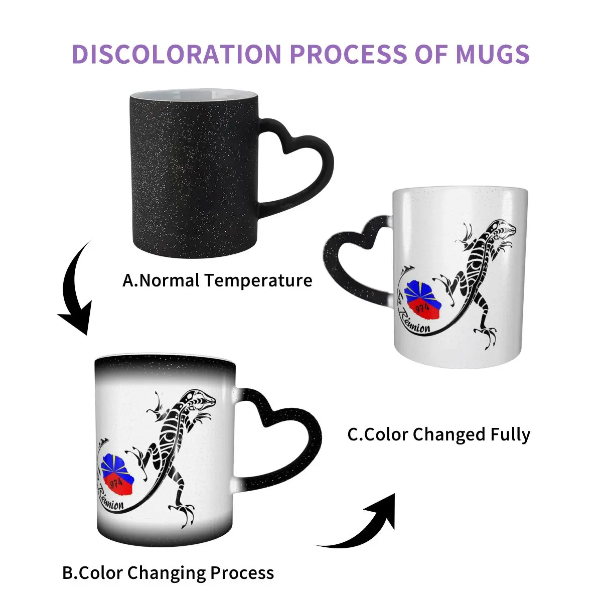 974 Reunion Island Flag Mug Funny Ceramic Coffee Cups Tea Mugs Milk Cup Drinkware Gifts for Friends