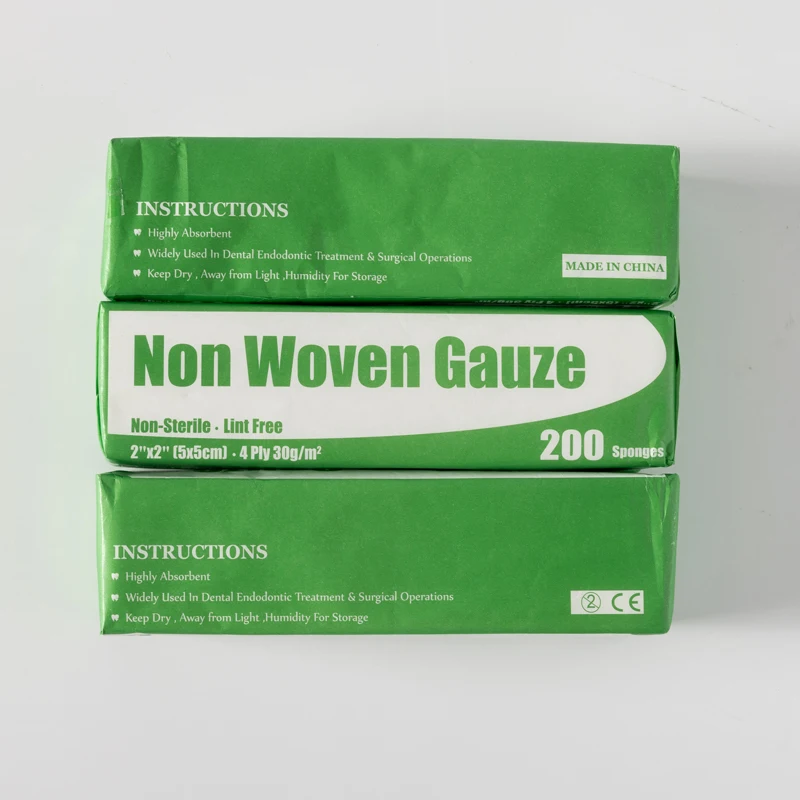 Non Woven Gauze Disposable Sponge Lint Free Dentristry Swabs Folded 2\