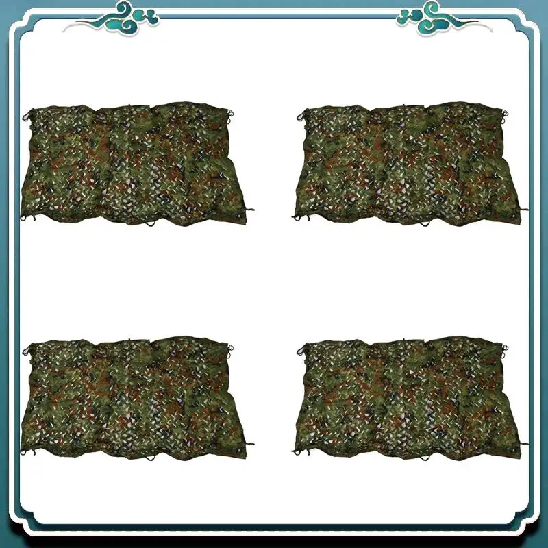 Confiable 4 Uds 1Mx2m 39X78 pulgadas cubierta de red de camuflaje de bosque caza tiro Camping ejército