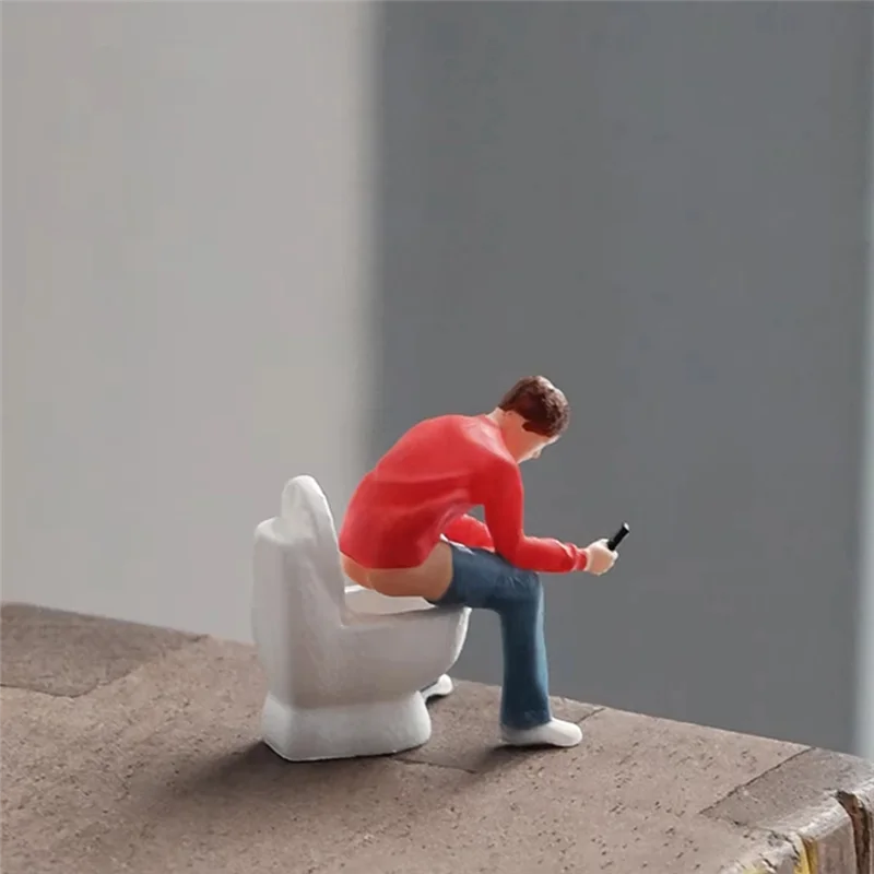 AS96-1/64 Scale Model  1/64 Scale  Model Squattingcrap Man In Scale For 1:64 Architectural Scenes And Car Models Scene