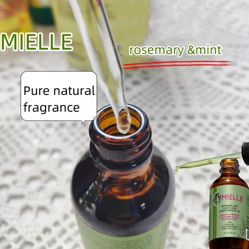 Hair Growth Essential Oil Rosemary Mint Hair Strengthening Oil Nourishing Treatment for Split Ends Dry Mielle Organics Hair Loss