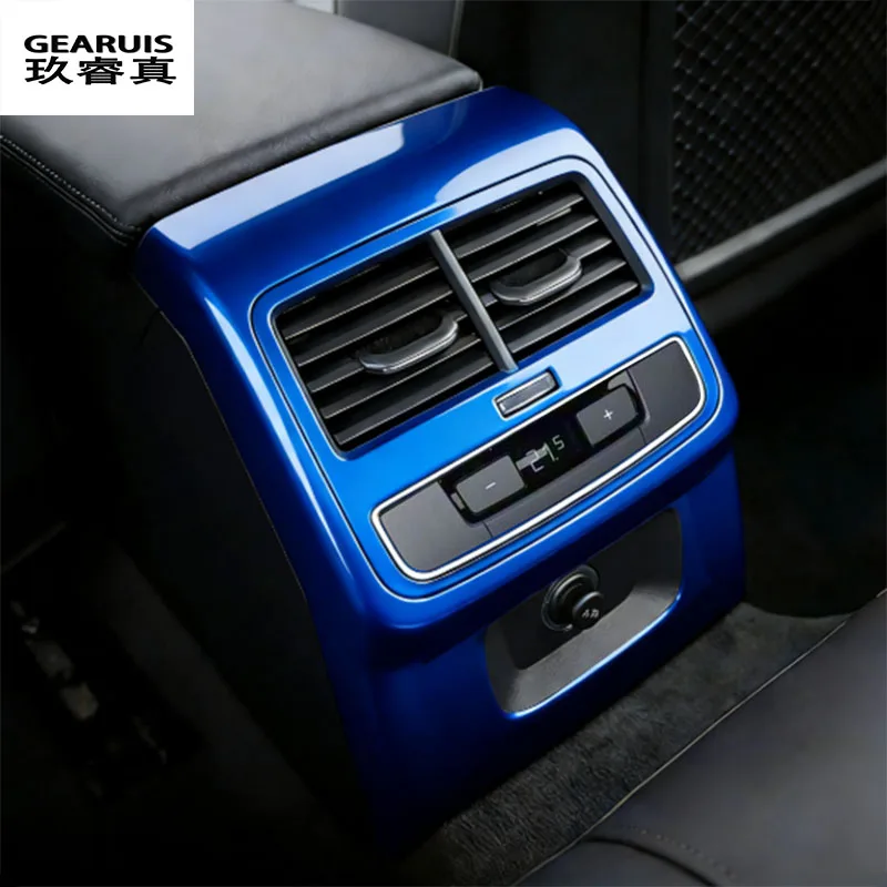 

For Audi A4 B9 A5 S4 2017-2025 RHD Right drive Car Dash Louver Air Conditioner Rear Vent A/C Outlet Sticker Gear Multimedia Trim