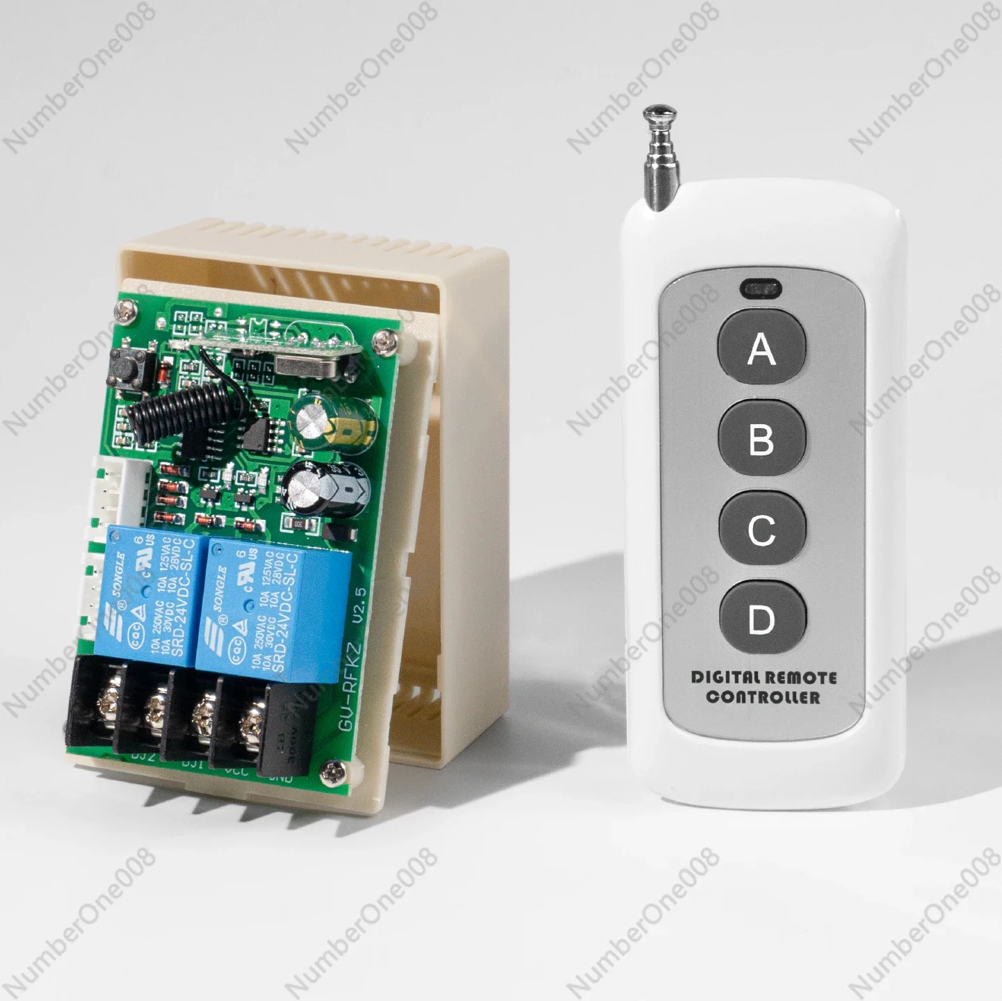 Forward Reverse Switch GV-DJ402S Wireless Remote Dual Channel DC Motor Speed Controller for 12V 24V