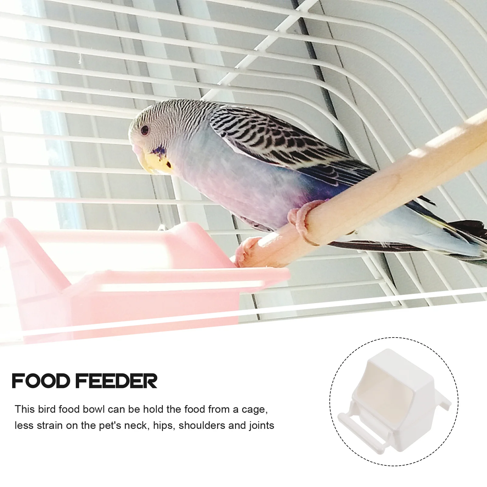 

2pcs Parrot Water Feeder Bird Food Bowl Clear Hanging Cage Feeding Cup For Pigeons Canaries Quails Sparrows Cage Accessories Pet
