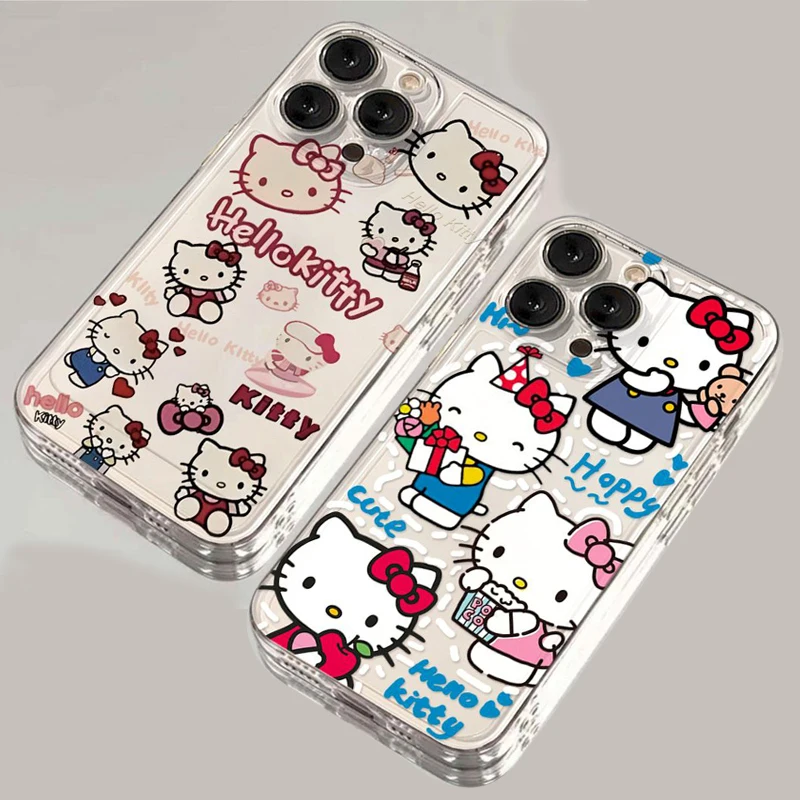 Y2K Cartoon Hello Kitty Phone Case For OPPO A3 A60 A57 A38 A79 A58 A98 A5 F9 F11 A94 A92 A76 A74 A73 A54 A53 A31 Pro 5G Cover