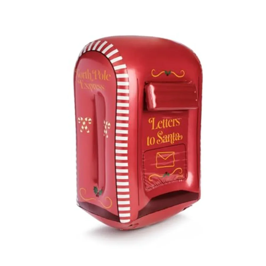 

FUNBOY Inflatable Santa's Mailbox with Real Letter Slot - Light-up Christmas Yard Decoration