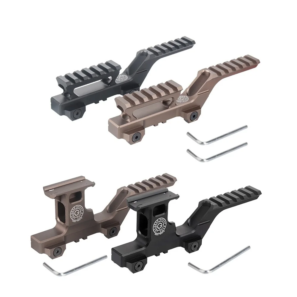 Support de montage sur rail Picatinny tactique, support de montage Picatinny T1 T2, support tactique Hydra réglable en hauteur, base en métal Unity