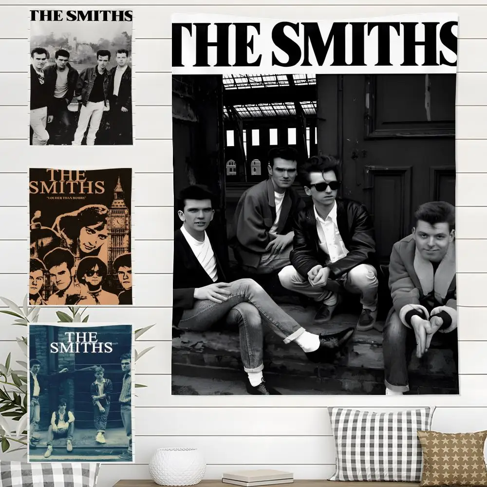 Wandteppich der Rockband The S-Smiths für den Innen- und Außenbereich, Wohnzimmer, Schlafzimmer, Terrasse, langlebig, vielseitig einsetzbar, für den Einsatz bei jedem Wetter