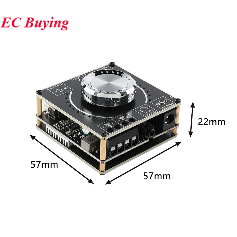 XY-D50L 50W+50W Stereo Bluetooth Audio AUX U Disk Digital Power Amplifier Board Module Volume Spectrum Music Rhythm Light