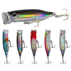 1Pcs Fishing Lures 7cm/9.4g Popper Bait 2024 New Topwater Plastic Artificial Hard Bait Crankbait Wobblers Perch Fishing Tackle