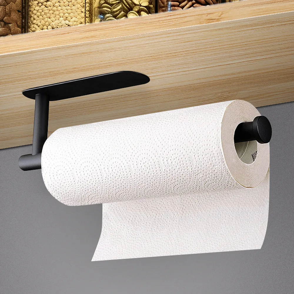 

Golden Tissue Holder 304 Stainless Steel No Drill Roll Paper Holder Bathroom Towel Bar Self Adhesive 2 in 1