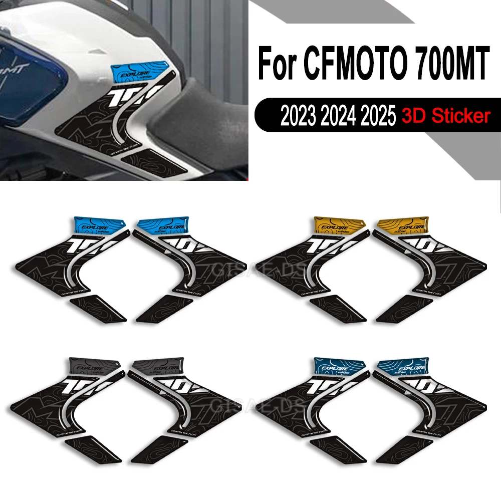 

Для CFMOTO CF MOTO 700MT Touring Bike Adventure 2023 2024 2025 700 MT мотоциклетная накладка на бак 3D эпоксидная защитная наклейка наклейка ﻿