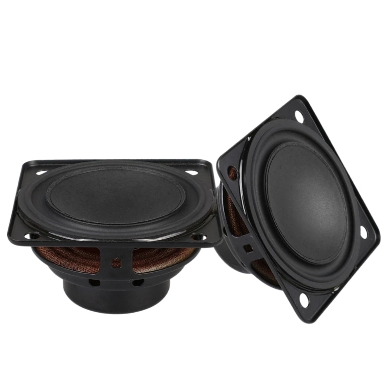 2Pcs 10W 4Ohm Speakers 48mm Square Loudspeaker Subwoofer Multimedia Portable Drop Shipping