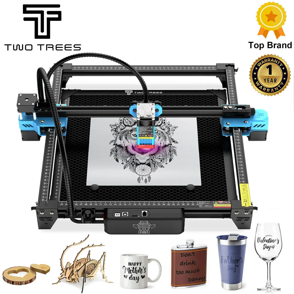 Pro Gravação a Laser e Máquina de Corte Controle Offline Wifi Luz Azul 445 ± 5nm 80w Twotrees-tts55