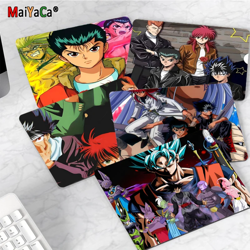 Anime YuYu Hakusho Mousepad Rubber Small Thickened Mouse Pad Gaming Keyboard Table Mat Office Supplies Decor For PC Mouse Carpet